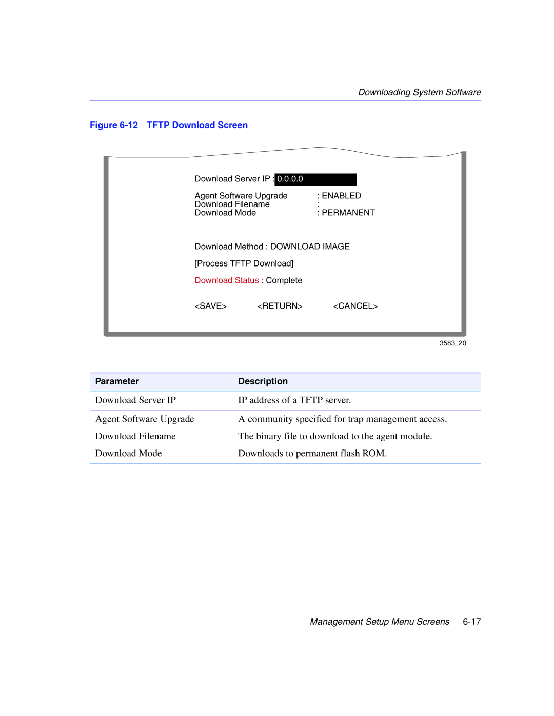 Enterasys Networks 5G1XX, 5H1XX manual Tftp Download Screen 