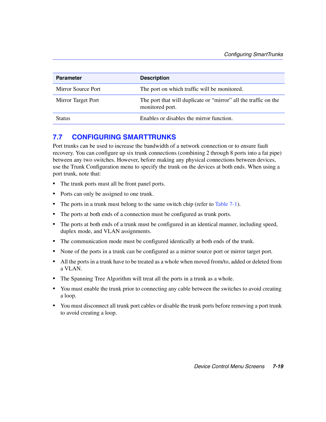 Enterasys Networks 5G1XX, 5H1XX manual Configuring Smarttrunks 