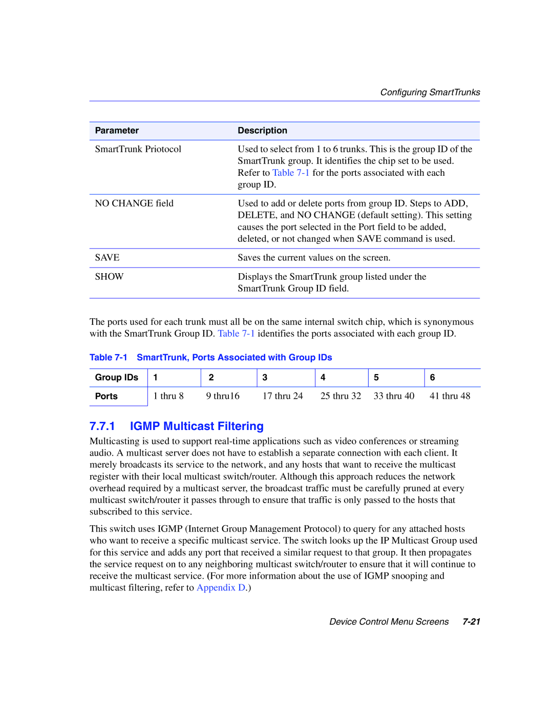 Enterasys Networks 5G1XX, 5H1XX manual Igmp Multicast Filtering, Save, Show 