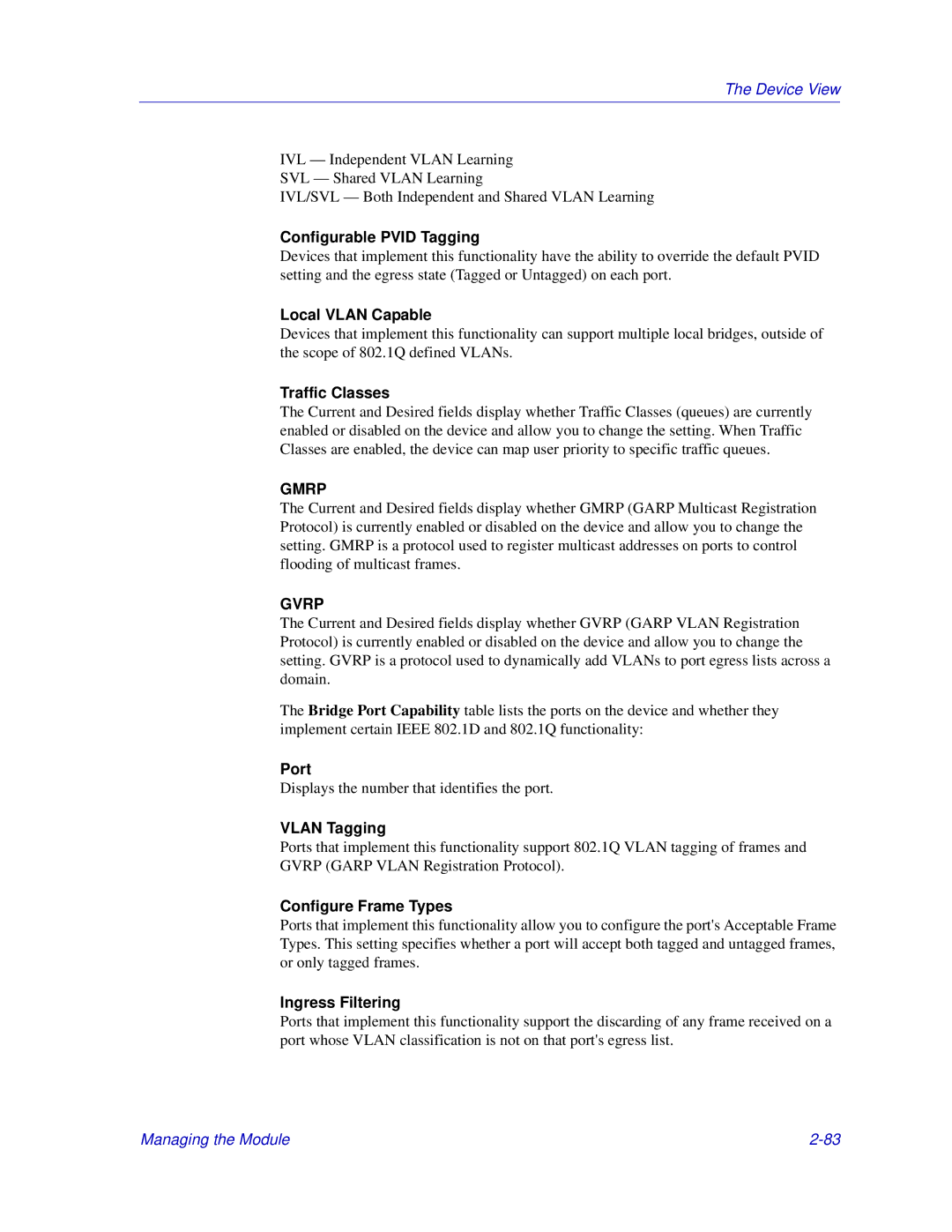 Enterasys Networks 6000 manual Configurable Pvid Tagging, Local Vlan Capable, Port, Vlan Tagging, Configure Frame Types 