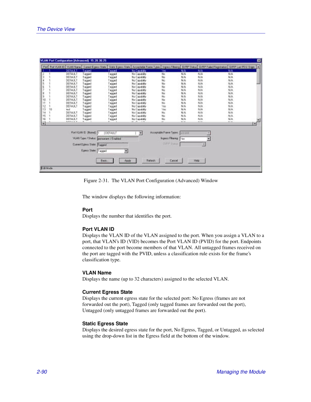 Enterasys Networks Matrix E7, 6000 manual Current Egress State, Static Egress State 