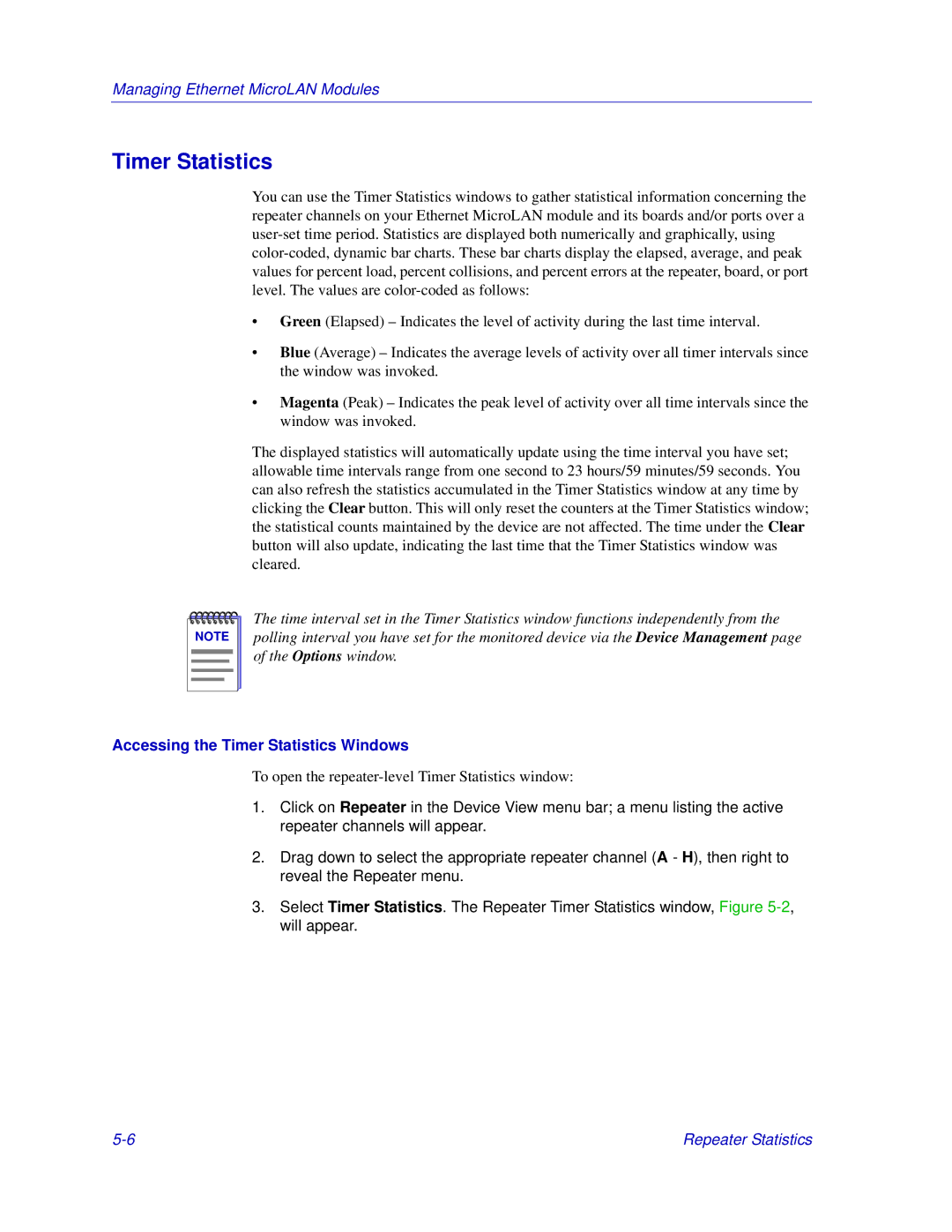 Enterasys Networks Matrix E7, 6000 manual Accessing the Timer Statistics Windows 