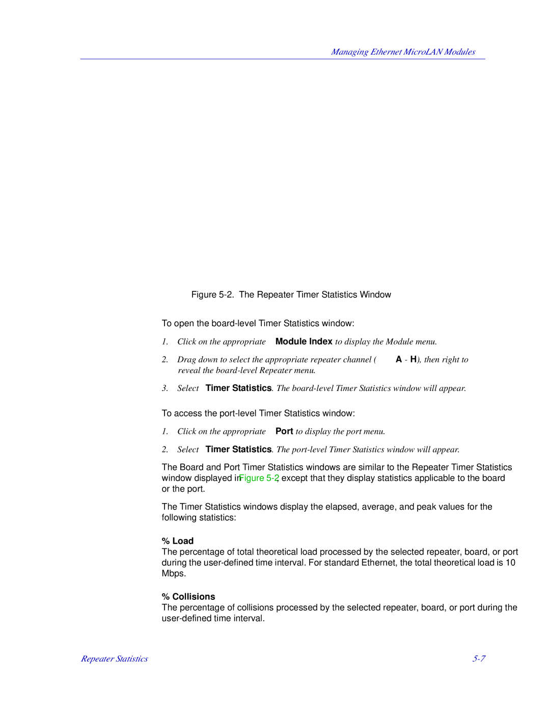 Enterasys Networks 6000, Matrix E7 manual To access the port-level Timer Statistics window 