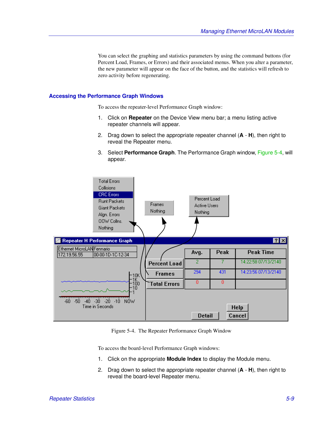 Enterasys Networks 6000, Matrix E7 manual Accessing the Performance Graph Windows 