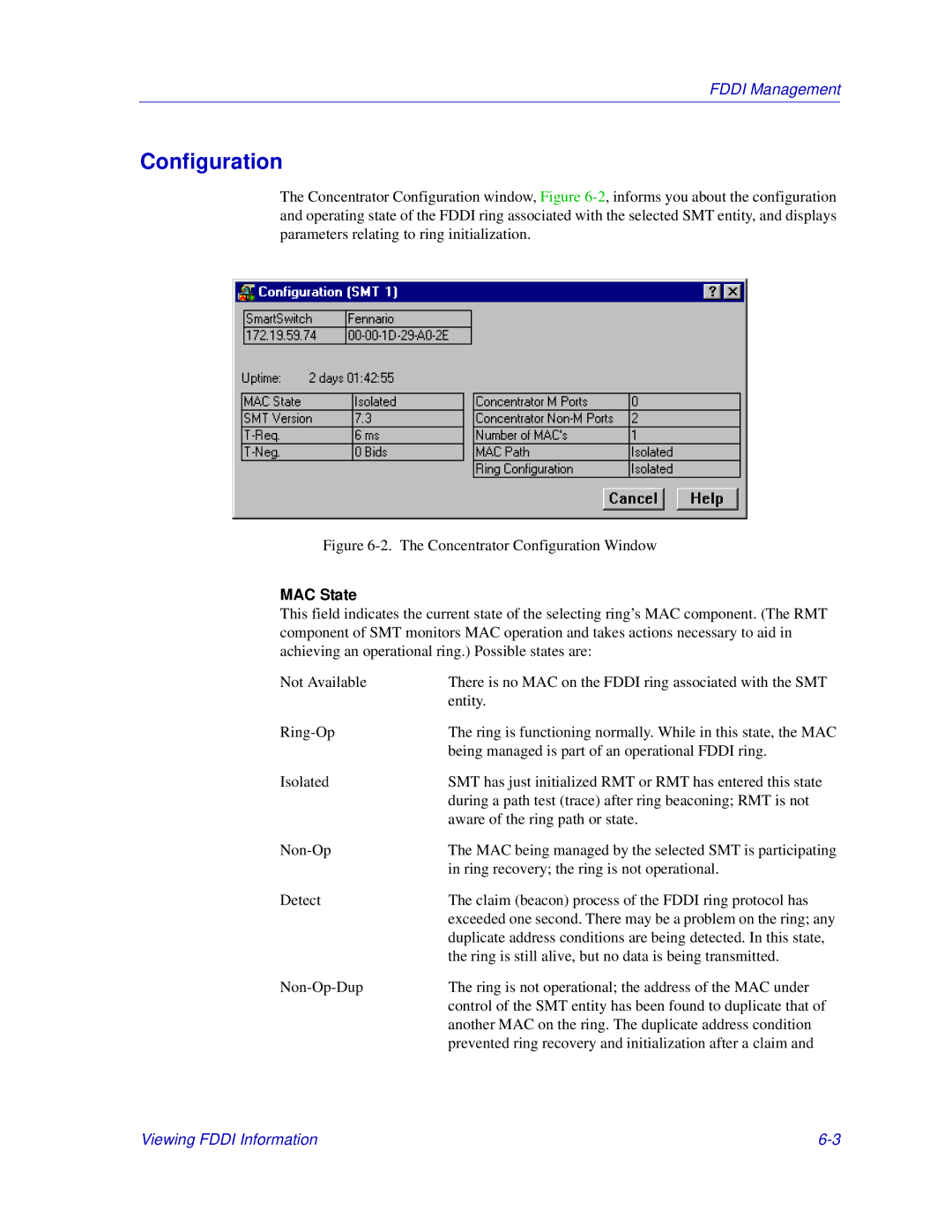 Enterasys Networks 6000, Matrix E7 manual Configuration, MAC State 