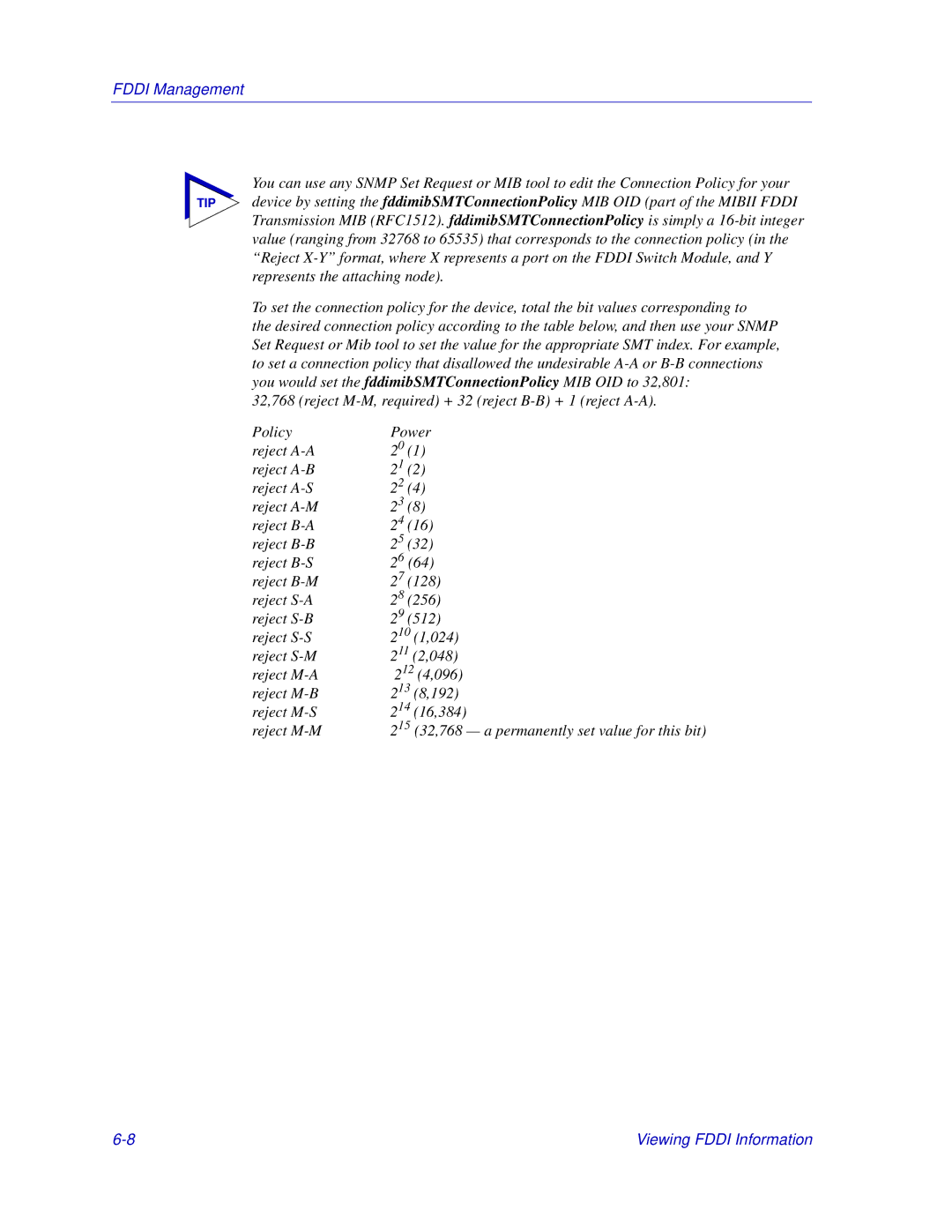 Enterasys Networks Matrix E7, 6000 manual 15 32,768 a permanently set value for this bit 