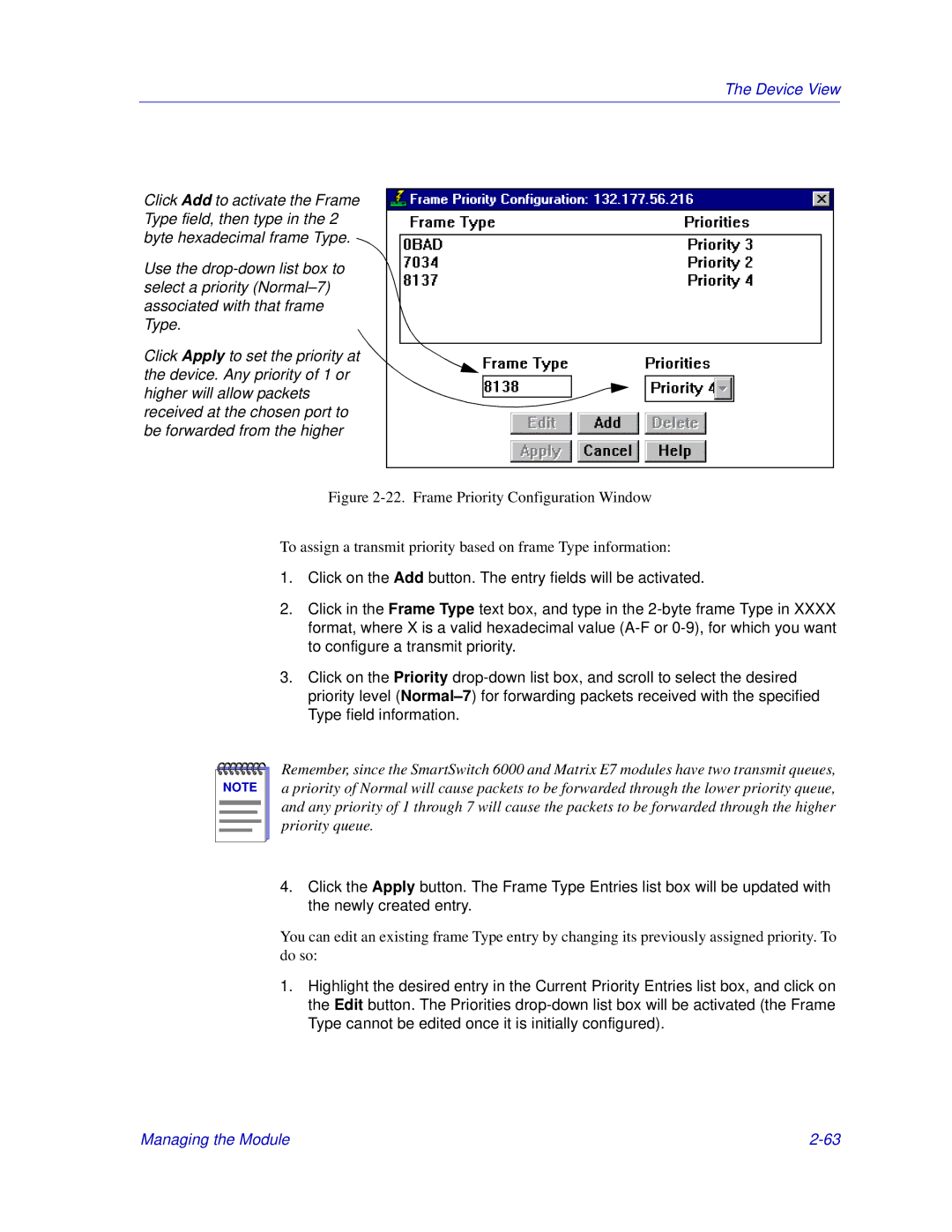 Enterasys Networks 6000, Matrix E7 manual Device View 