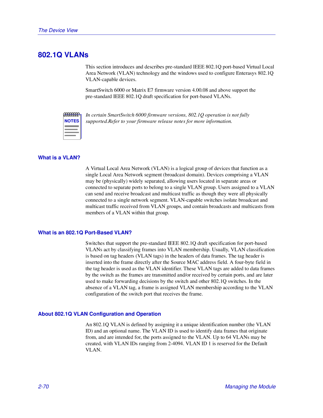 Enterasys Networks Matrix E7, 6000 manual 802.1Q VLANs, What is a VLAN?, What is an 802.1Q Port-Based VLAN? 