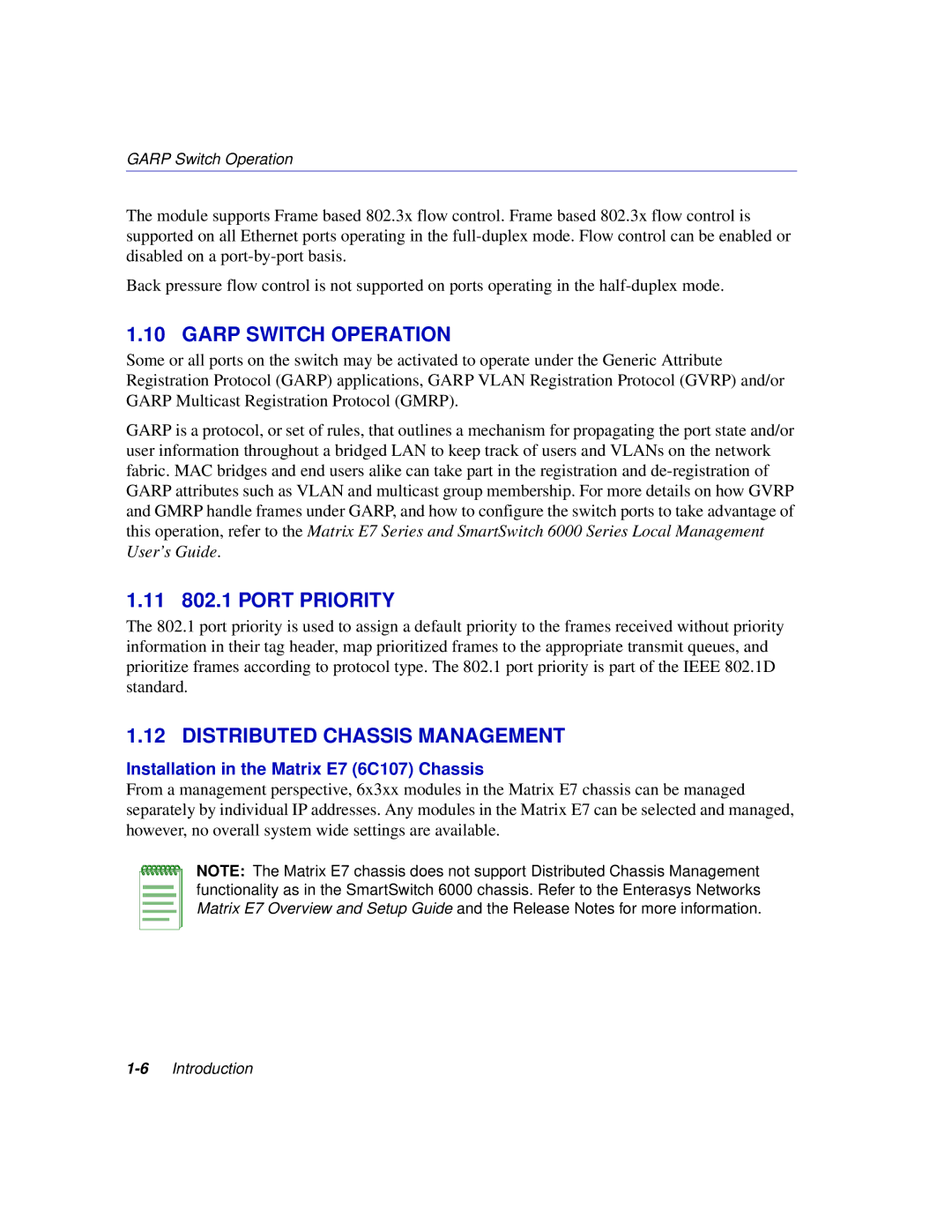 Enterasys Networks 6H302-48 manual Garp Switch Operation, Distributed Chassis Management 