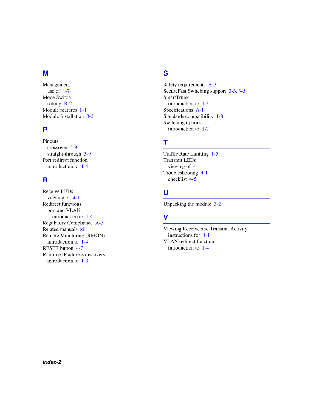 Enterasys Networks 6H302-48 manual Index-2 