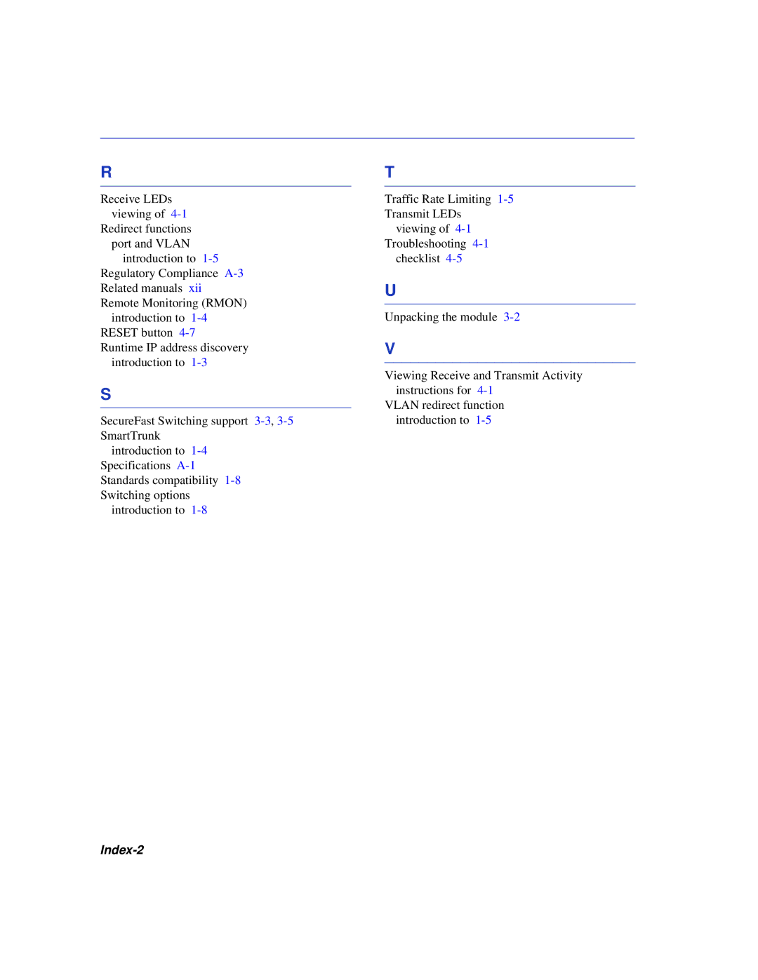 Enterasys Networks 6H308-24, 6H308-48 manual Index-2 