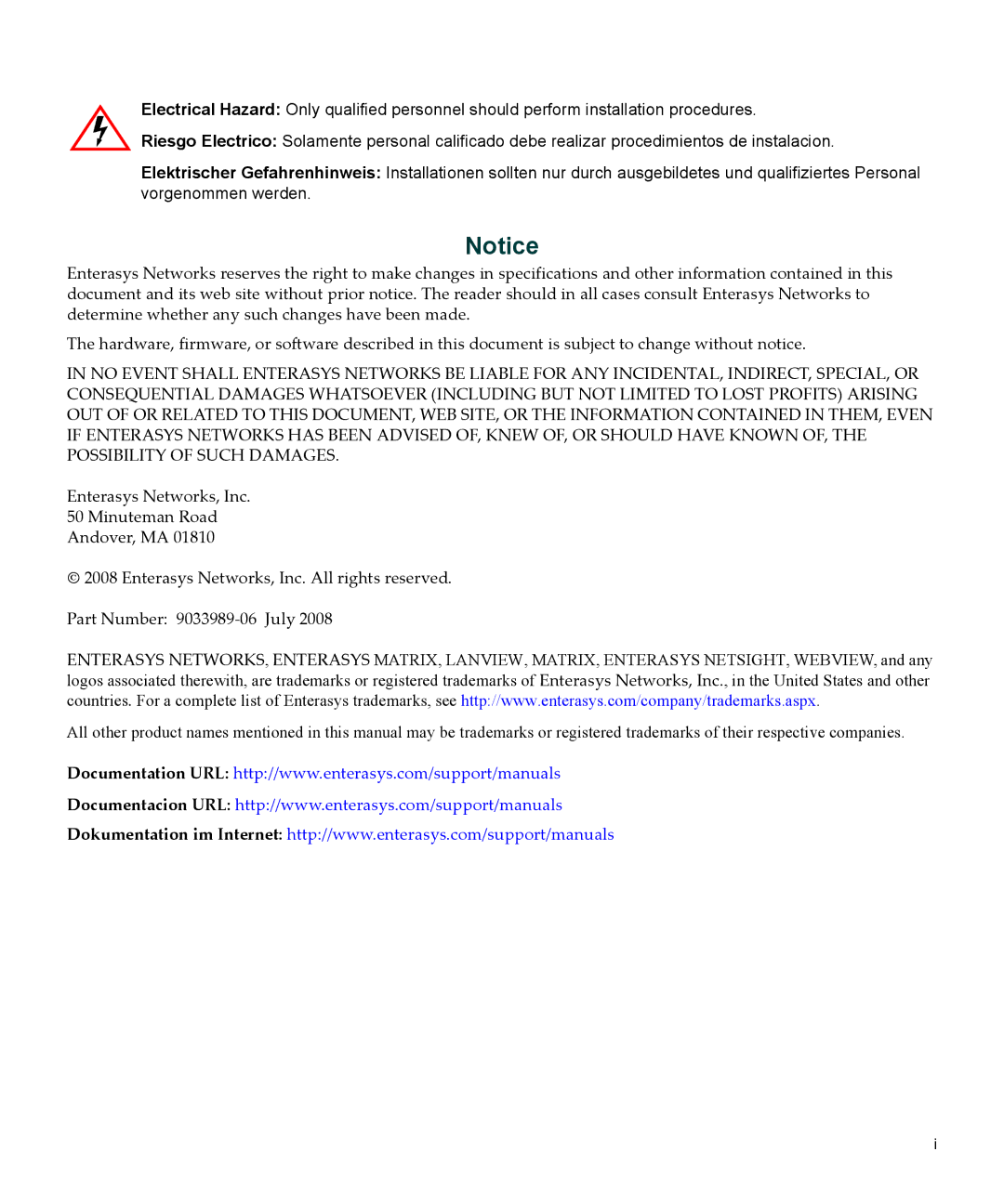 Enterasys Networks 6H308-48, 4H4285-49, 9033989-06 manual 