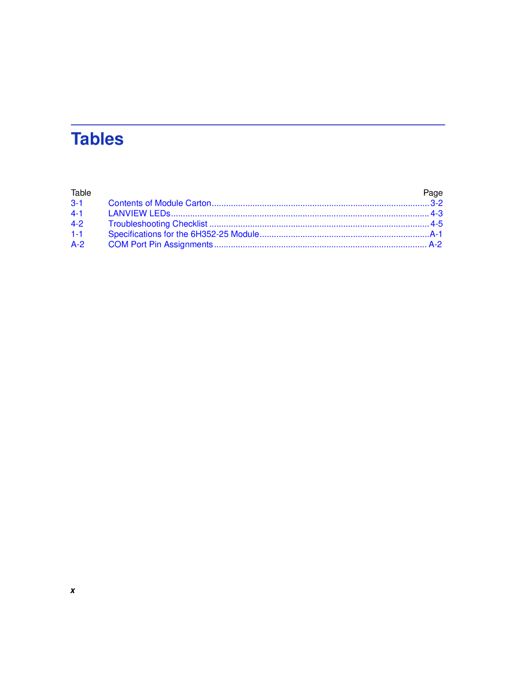 Enterasys Networks 6H352-25 manual Tables 