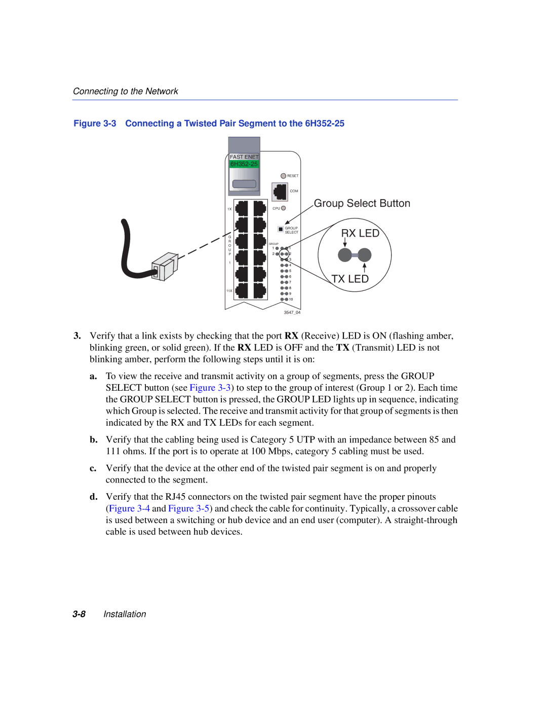 Enterasys Networks 6H352-25 manual Rx Led Tx Led 