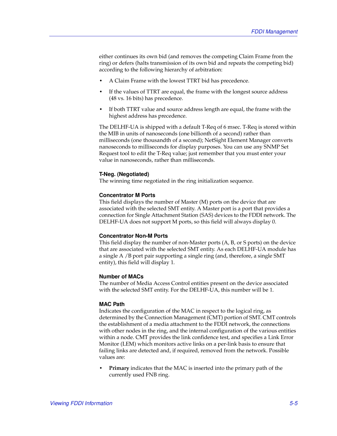 Enterasys Networks 700 manual Neg. Negotiated, Concentrator M Ports, Concentrator Non-M Ports, Number of MACs, MAC Path 