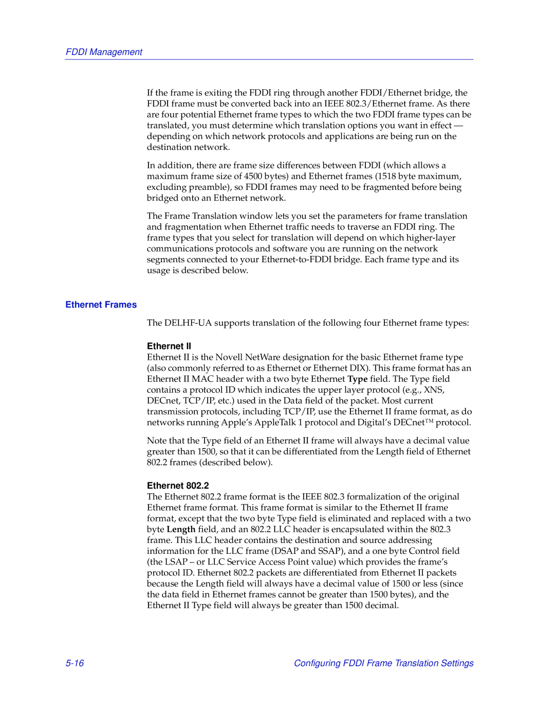 Enterasys Networks 700 manual Ethernet Frames 