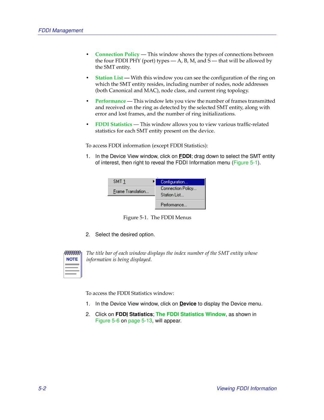 Enterasys Networks 700 manual Viewing Fddi Information 