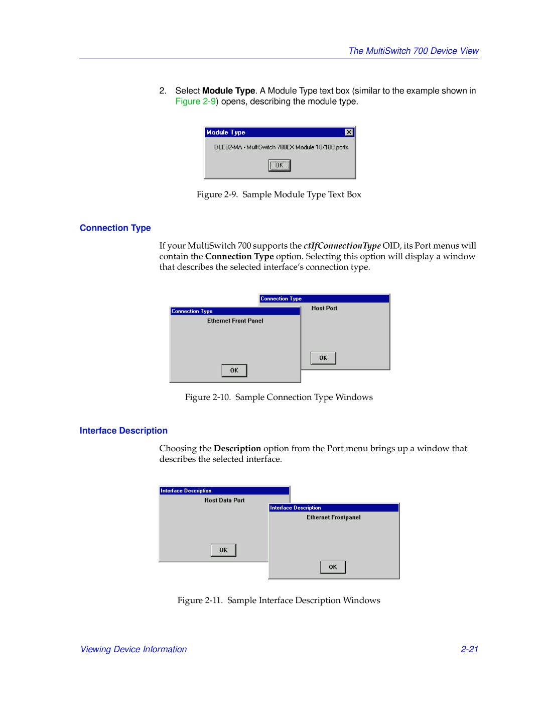 Enterasys Networks 700 manual Connection Type, Interface Description 