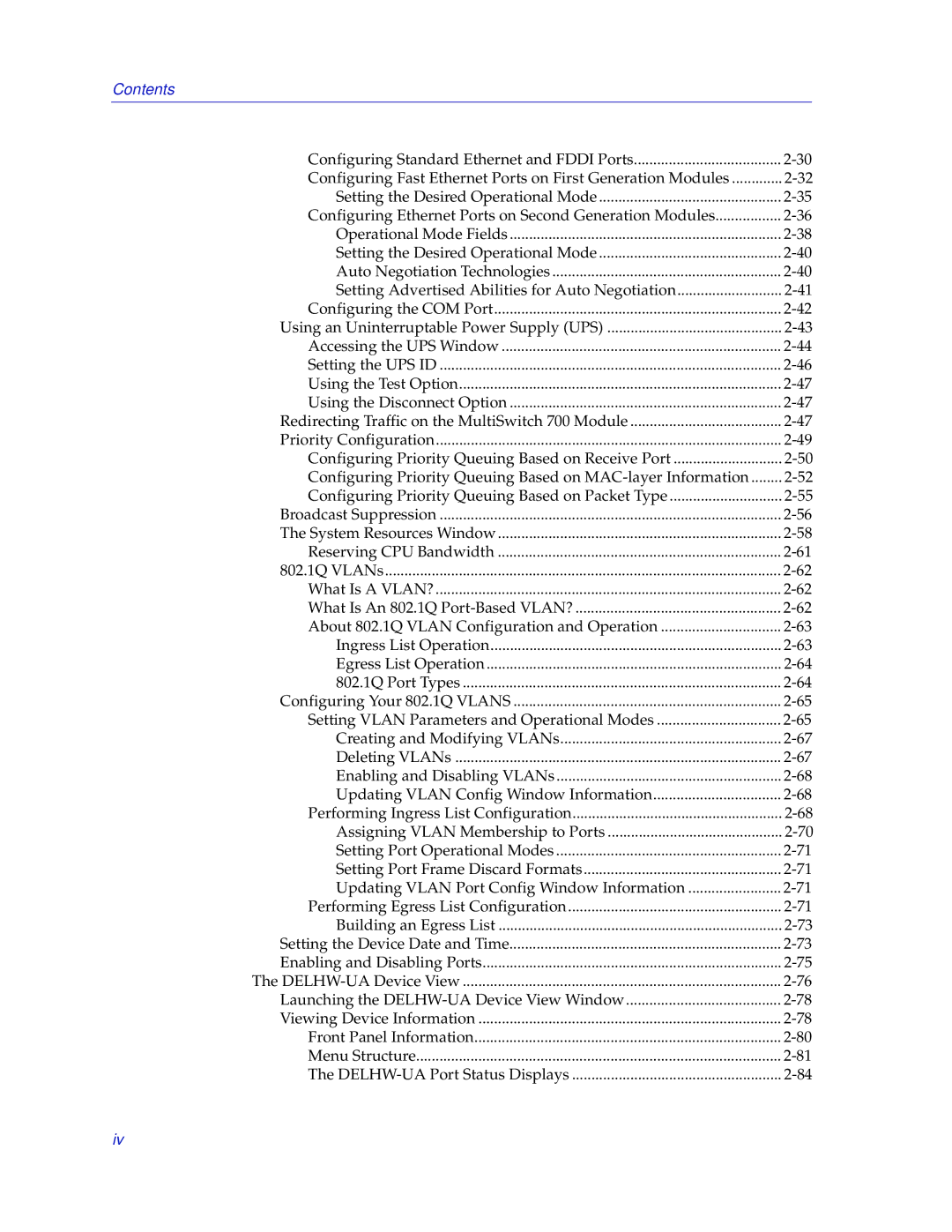 Enterasys Networks 700 manual Contents 