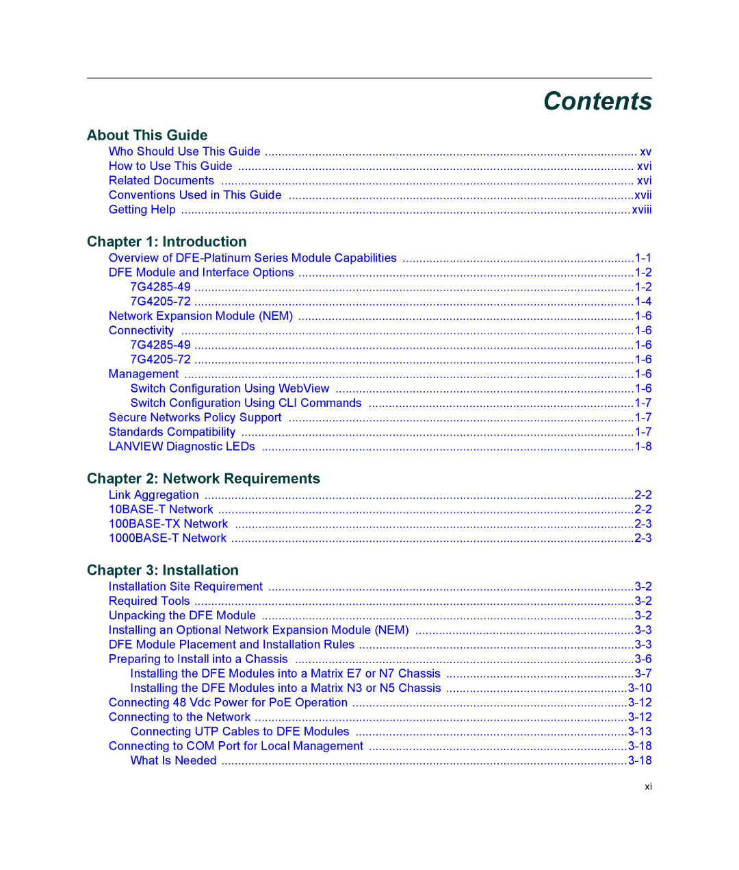 Enterasys Networks 7G4285-49, 7G4205-72 manual Contents 