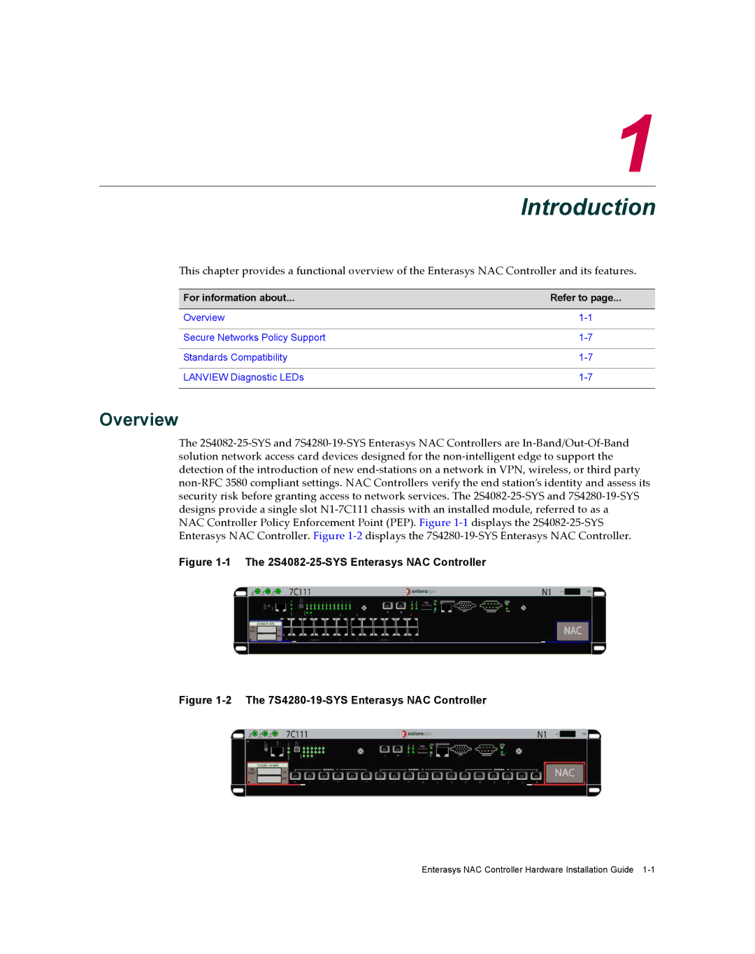 Enterasys Networks 2S4082-25-SYS, 7S4280-19-SYS manual Introduction, Overview 