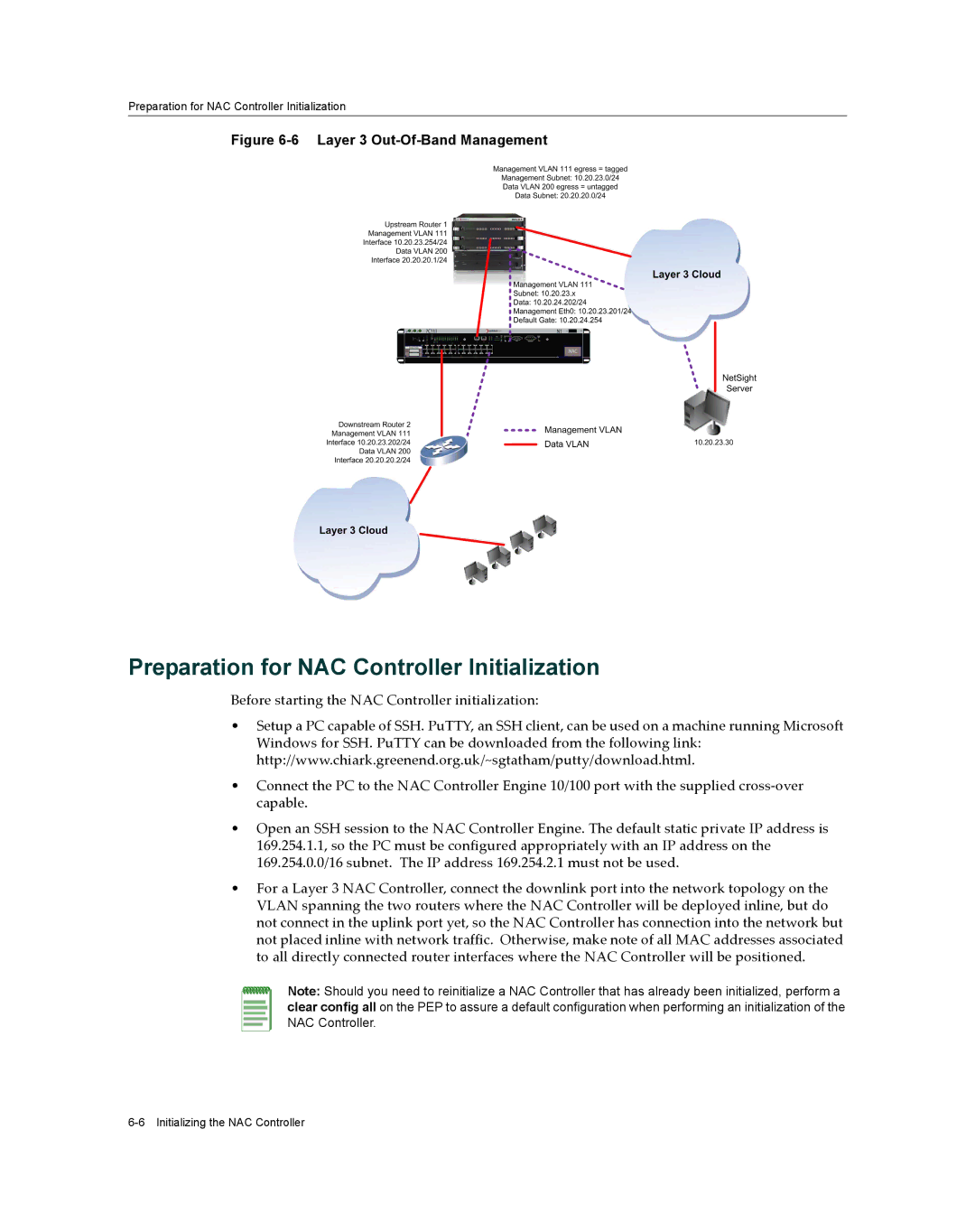 Enterasys Networks 7S4280-19-SYS manual Preparation for NAC Controller Initialization, Layer 3 Out-Of-Band Management 