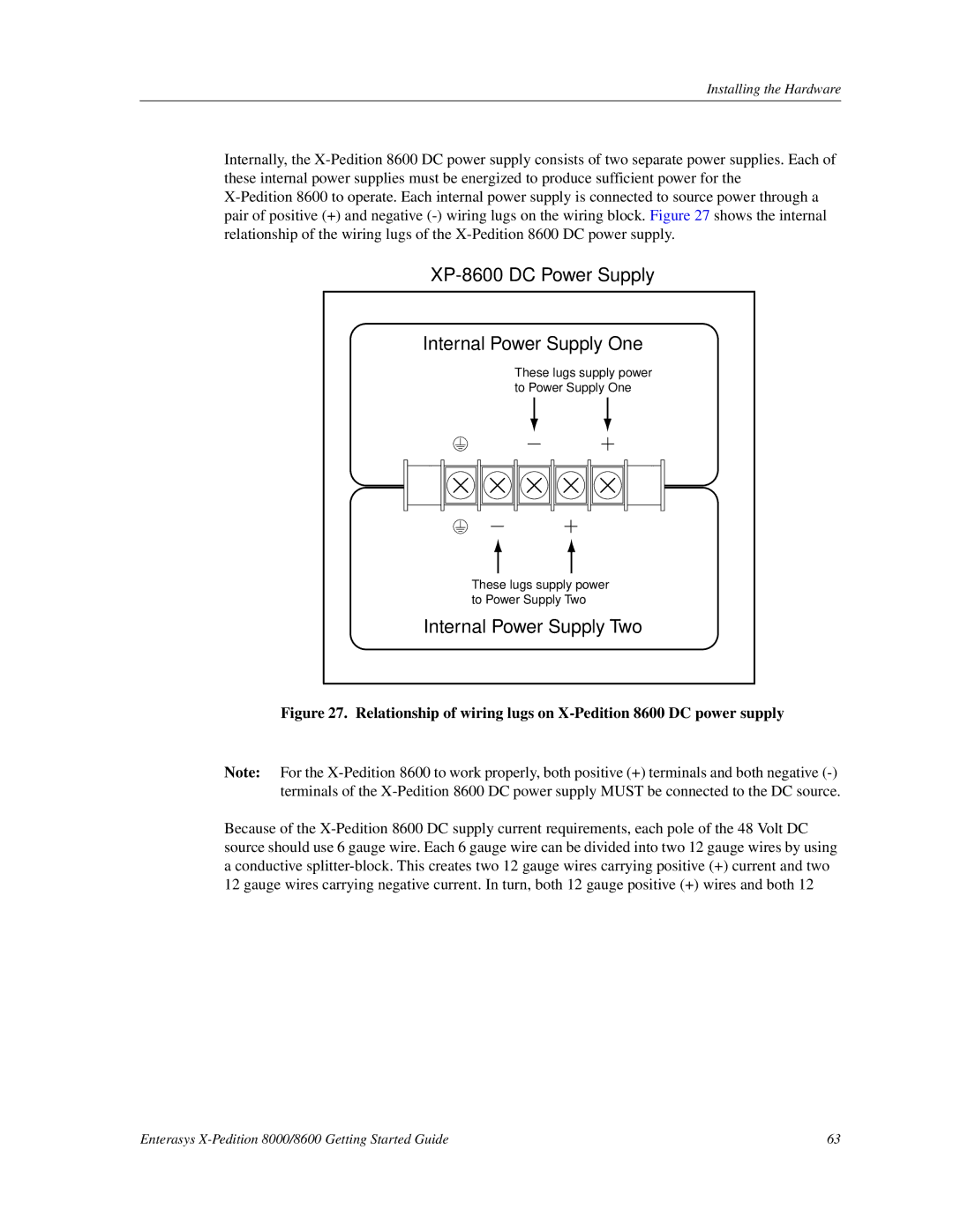 Enterasys Networks 8000/8600 manual XP-8600 DC Power Supply Internal Power Supply One 