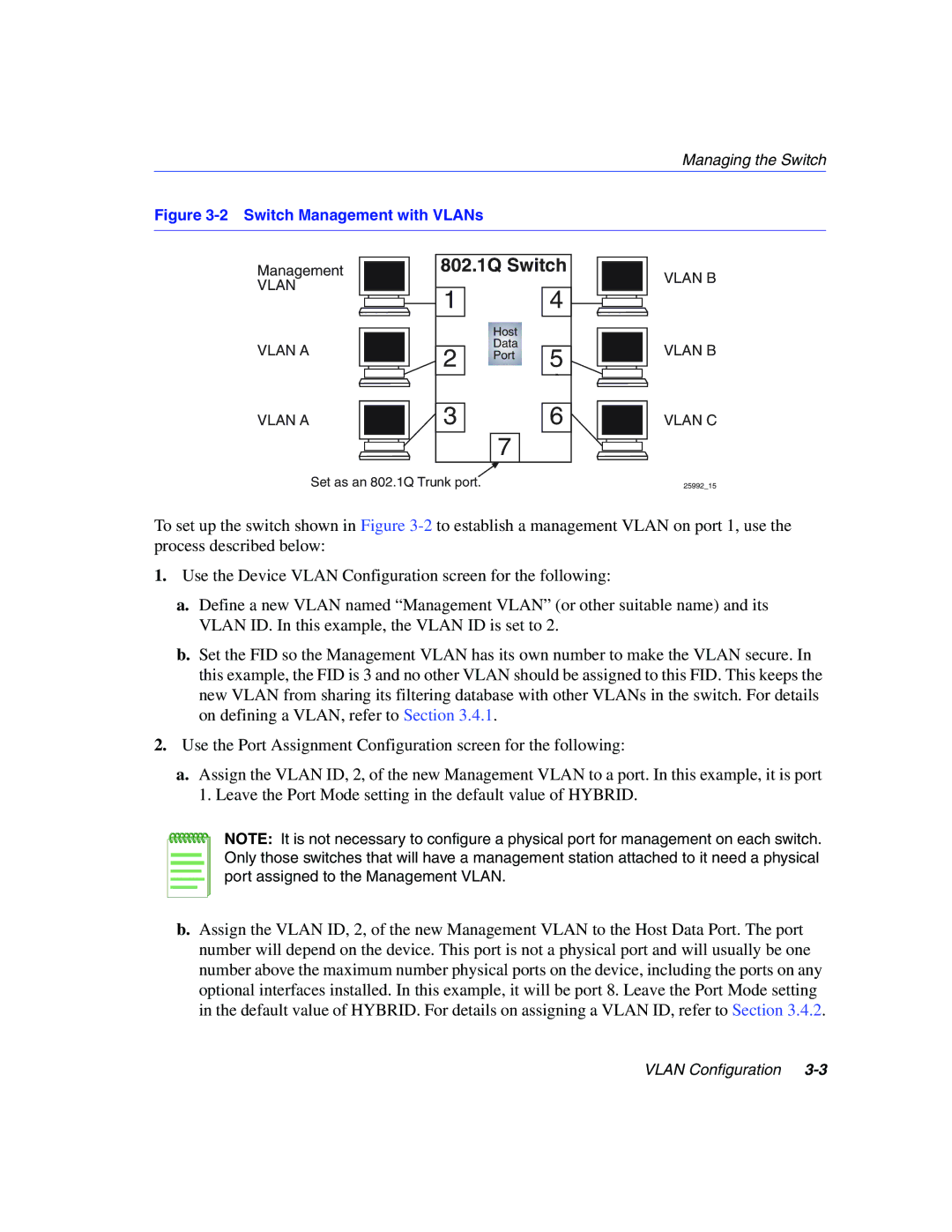 Enterasys Networks 802.1Q manual Switch Management with VLANs 