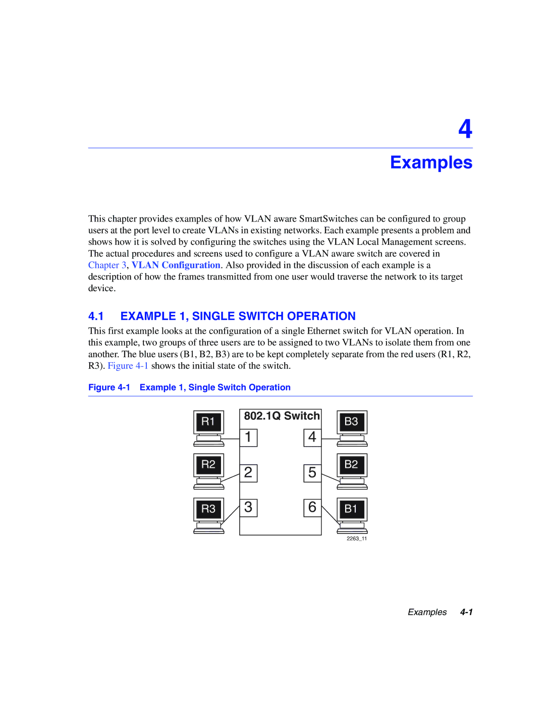 Enterasys Networks 802.1Q manual Examples, Example 1, Single Switch Operation 