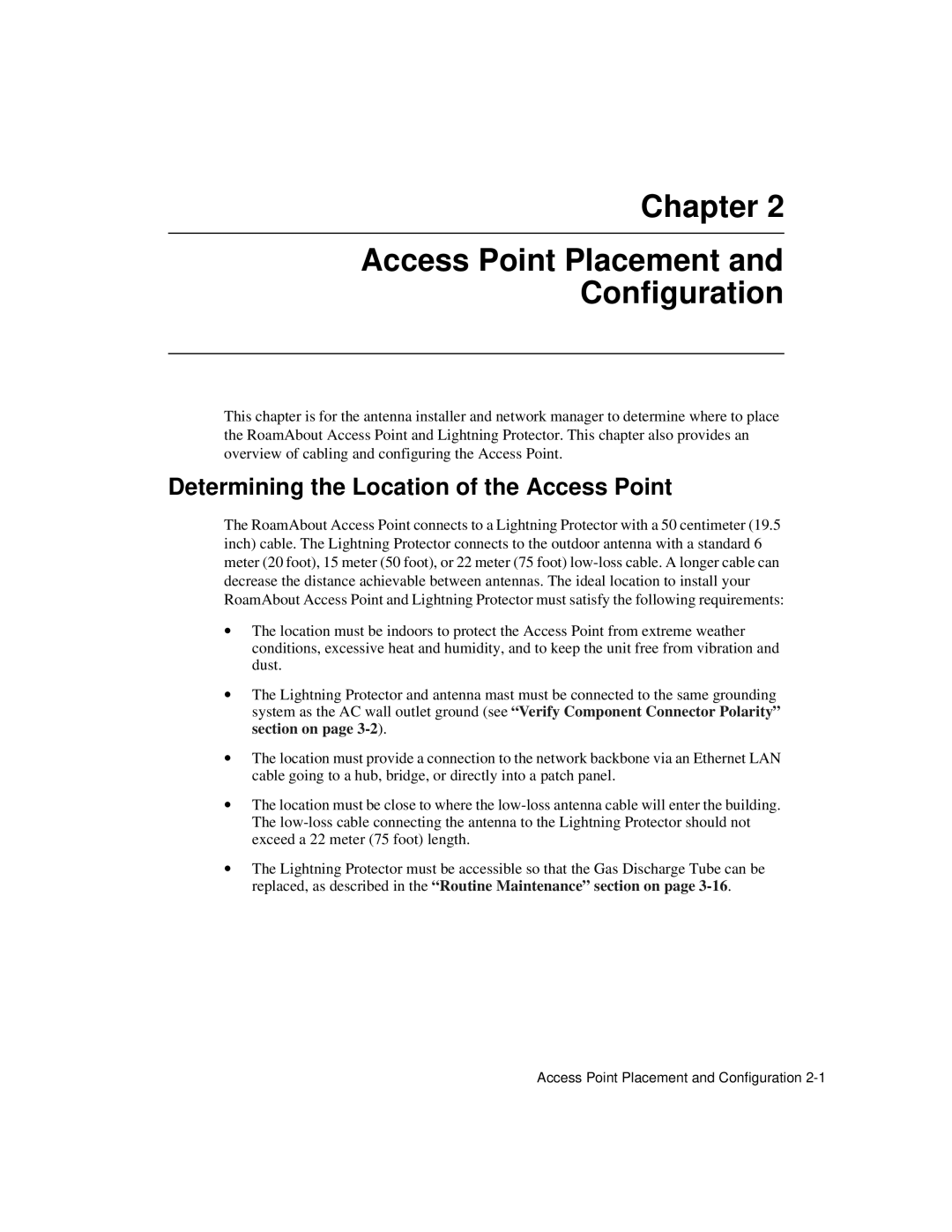 Enterasys Networks 9033348-02 Chapter Access Point Placement Configuration, Determining the Location of the Access Point 