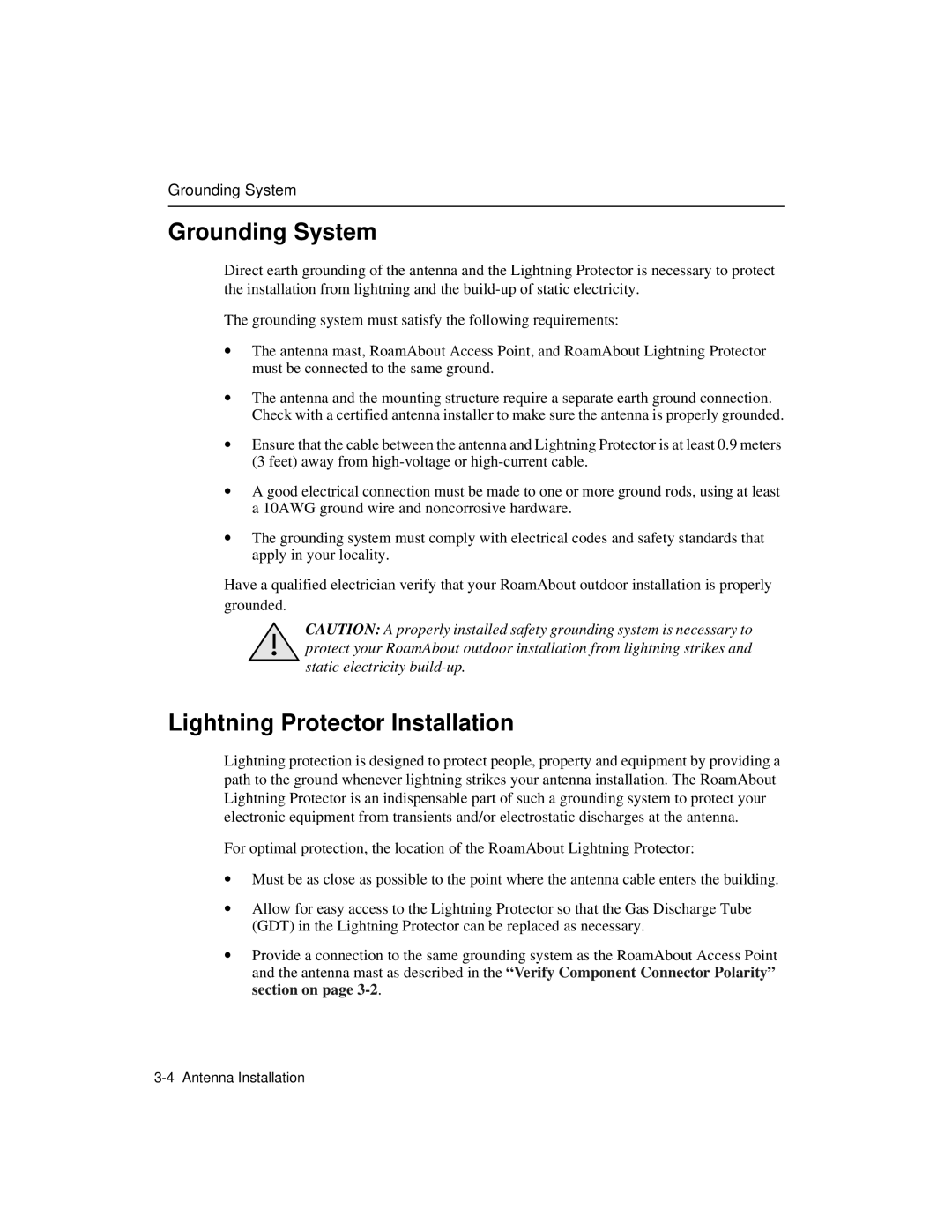 Enterasys Networks 9033348-02 manual Grounding System, Lightning Protector Installation 