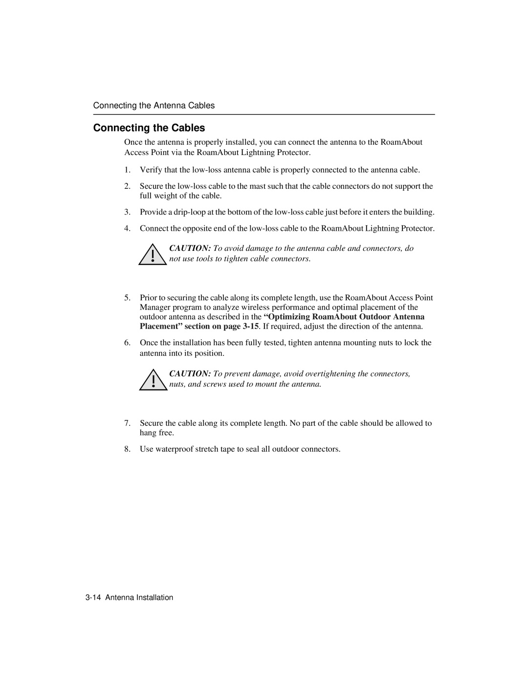 Enterasys Networks 9033348-02 manual Connecting the Cables 