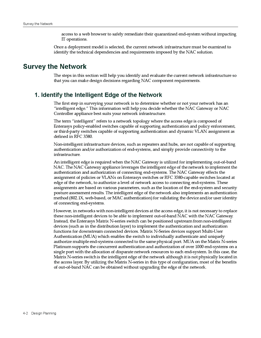 Enterasys Networks 9034385 manual Survey the Network, Identify the Intelligent Edge of the Network 