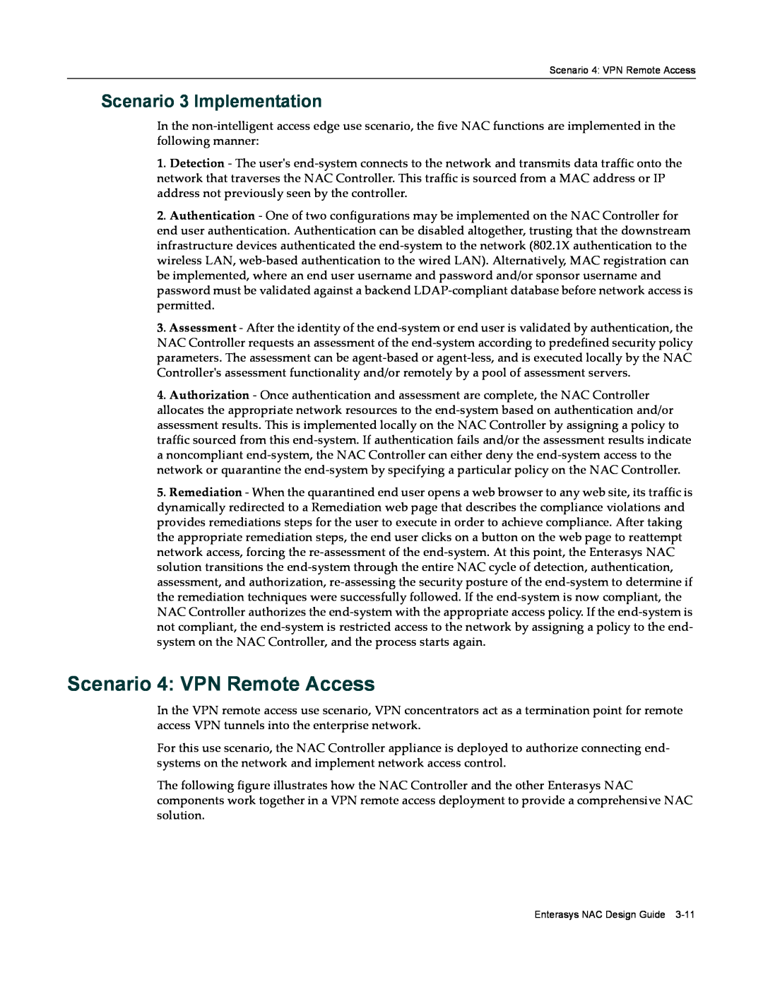 Enterasys Networks 9034385 manual Scenario 4 VPN Remote Access, Scenario 3 Implementation 