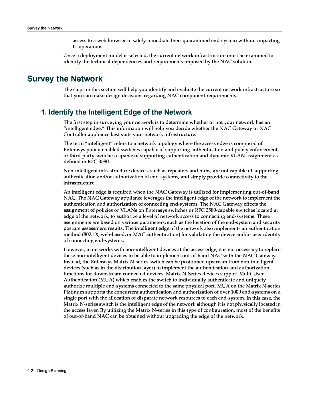Enterasys Networks 9034385 manual Survey the Network, Identify the Intelligent Edge of the Network 