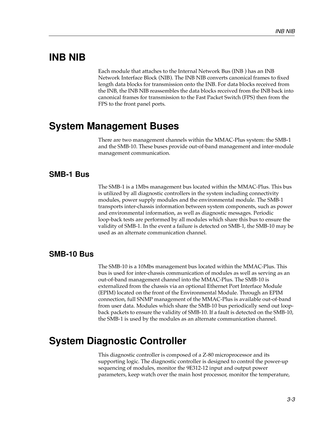 Enterasys Networks 9E312-12 manual System Management Buses, System Diagnostic Controller 