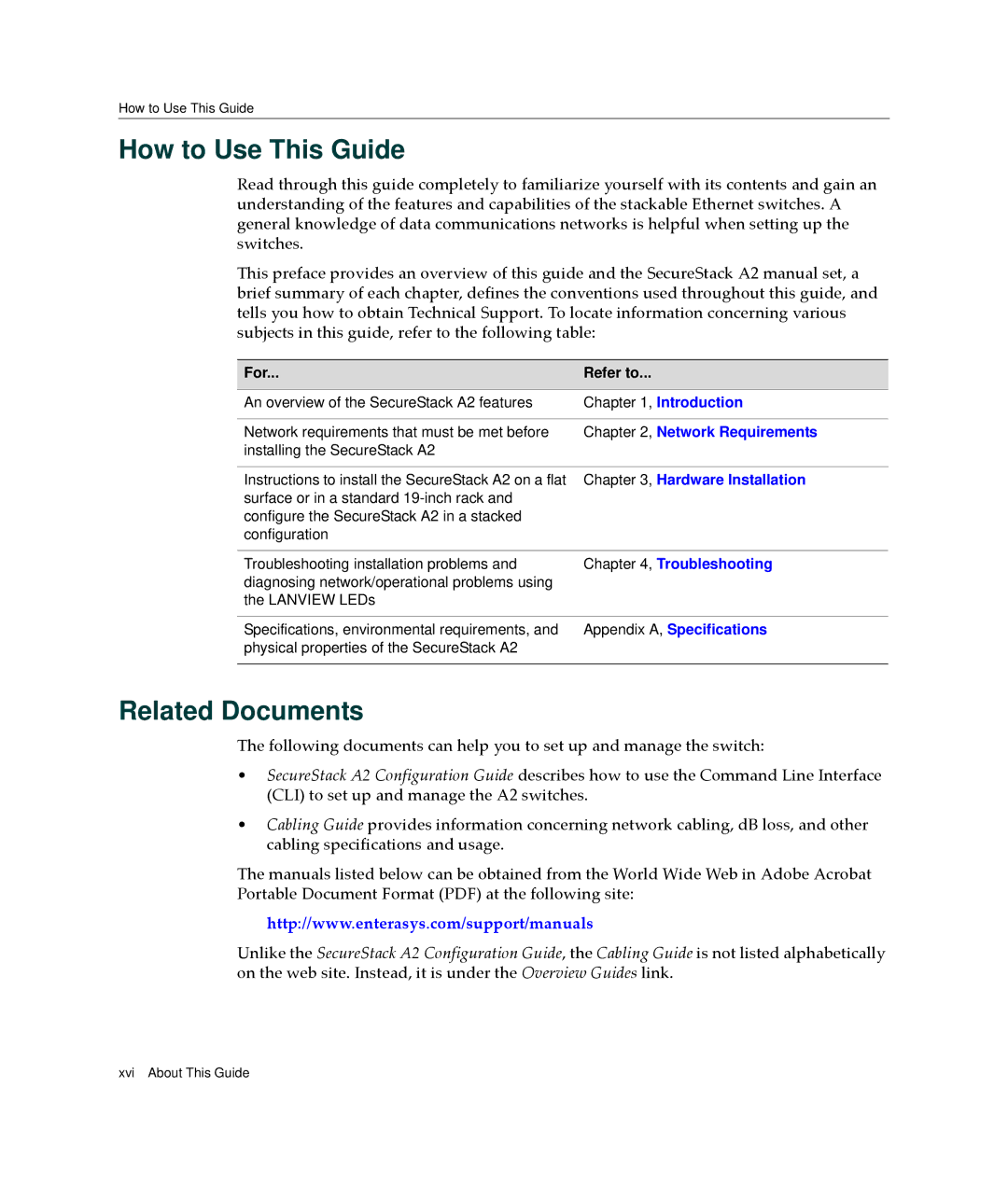 Enterasys Networks A2H123-24 manual How to Use This Guide, Related Documents 