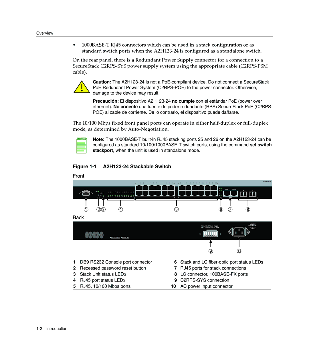 Enterasys Networks manual A2H123-24 Stackable Switch 