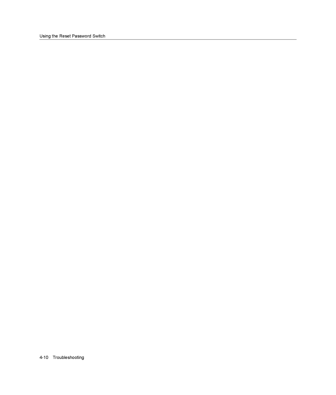 Enterasys Networks A2H124-48P, A2H124-24P manual Using the Reset Password Switch Troubleshooting 