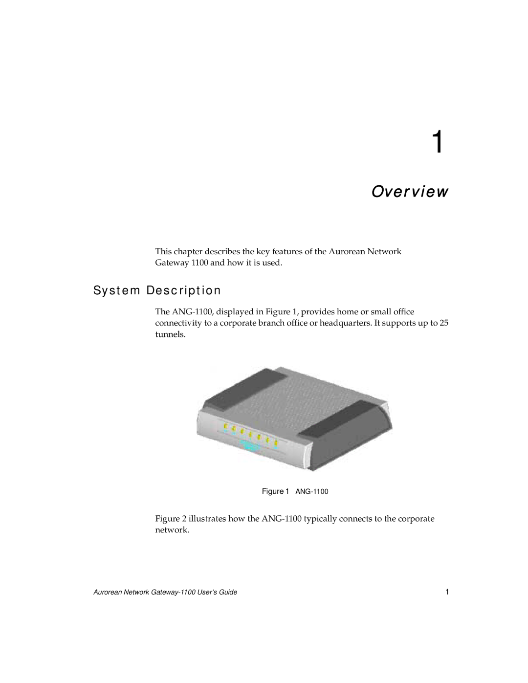 Enterasys Networks ANG-1100 manual Overview, System Description 