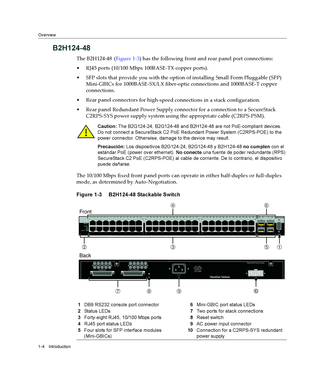 Enterasys Networks B2G124-24 manual B2H124-48 