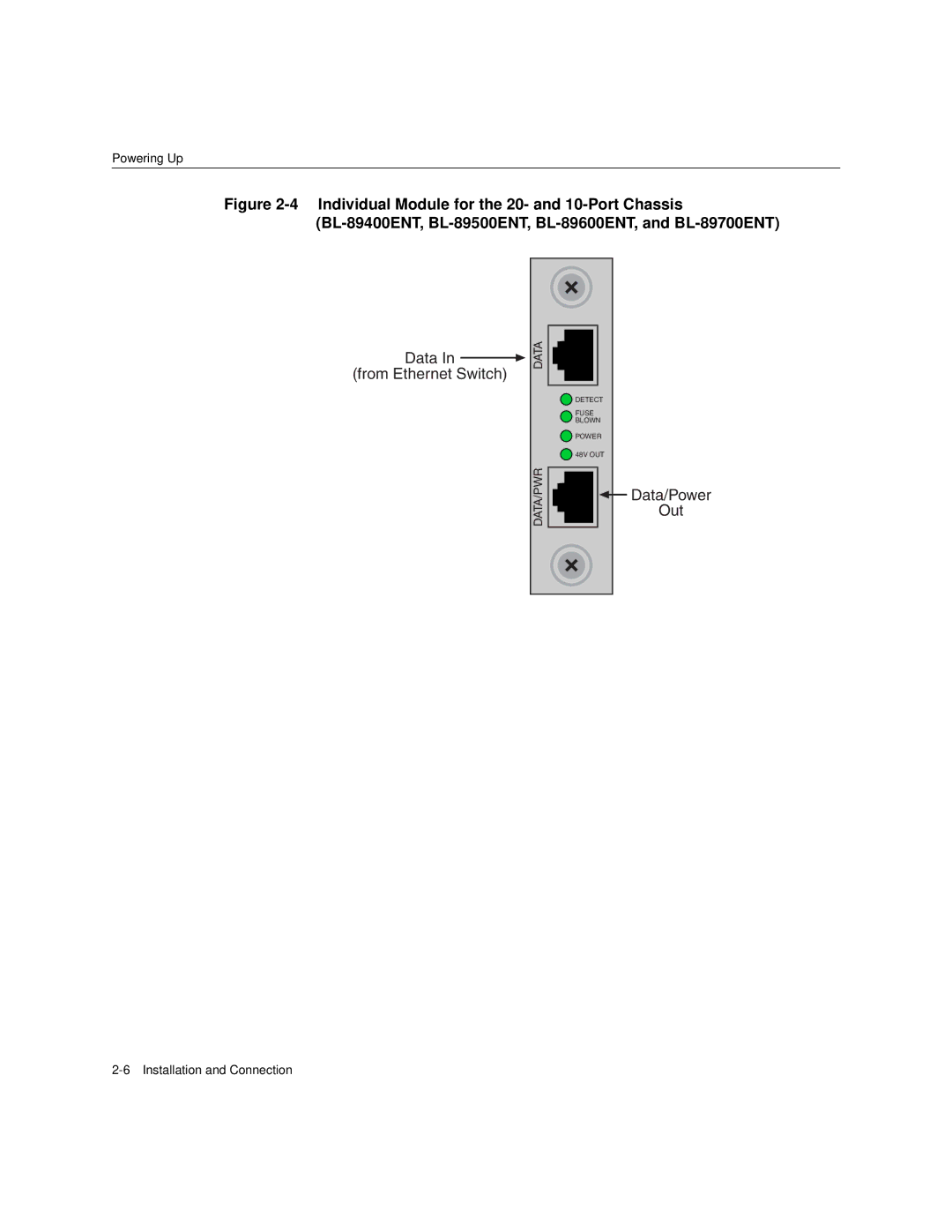 Enterasys Networks BL-89720ENT, BL-89520ENT, BL-89620ENT, BL-89420ENT, BL-89710ENT manual Data From Ethernet Switch 