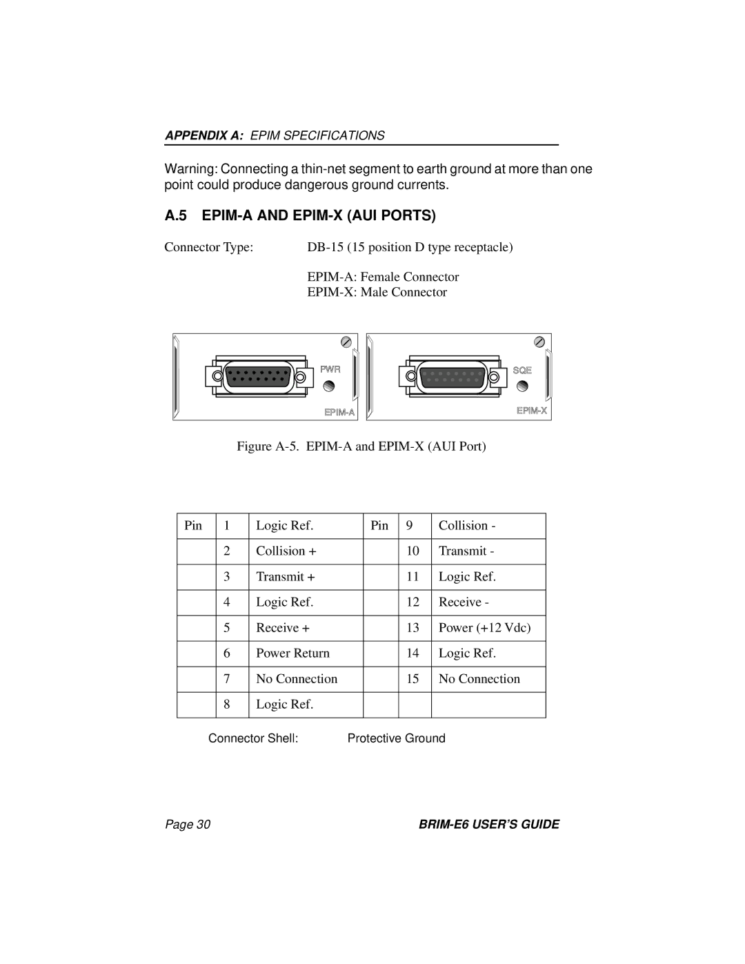 Enterasys Networks BRIM-E6 manual EPIM-A and EPIM-X AUI Ports 