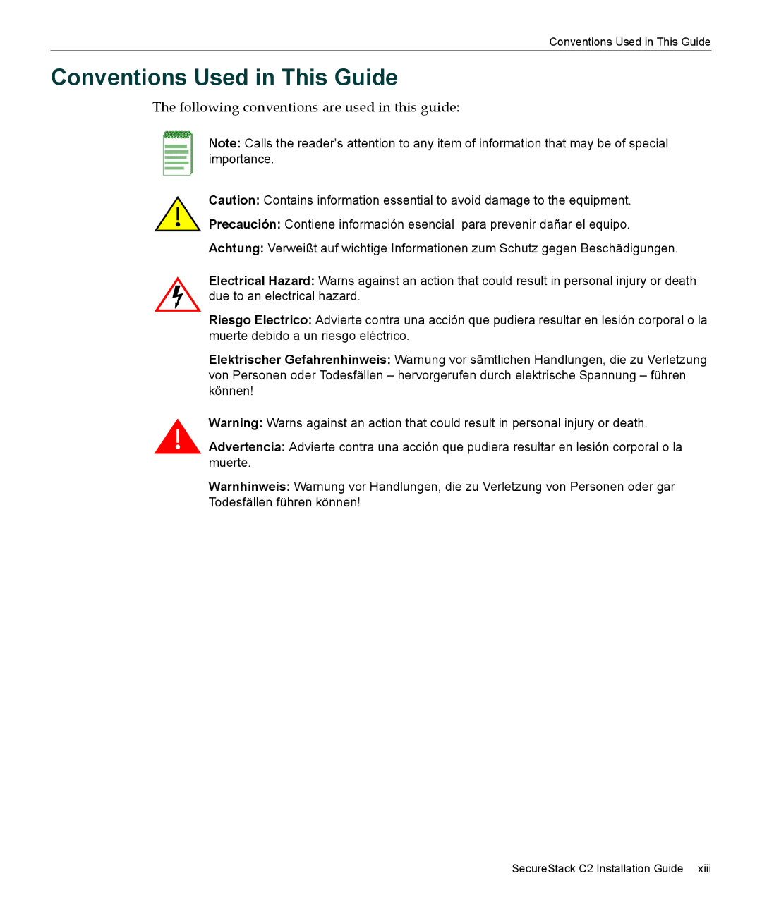 Enterasys Networks C2RPS-POE manual Conventions Used in This Guide, Following conventions are used in this guide 