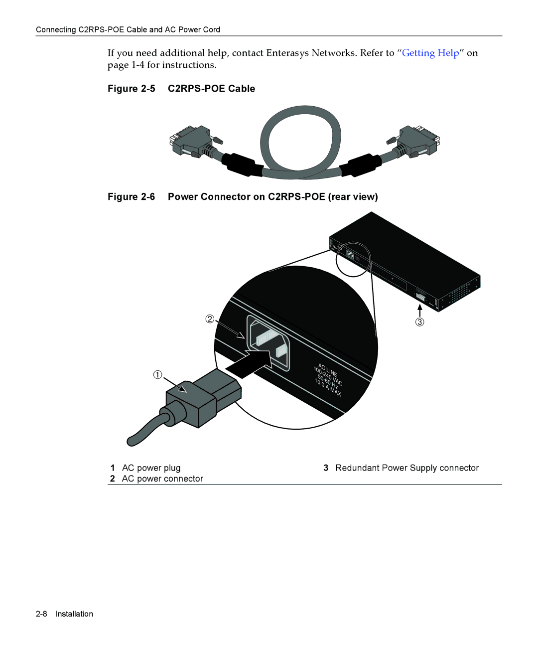 Enterasys Networks manual C2RPS-POE Cable 