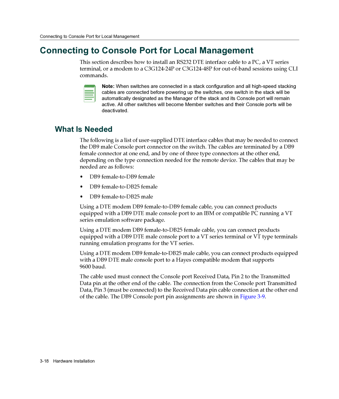 Enterasys Networks C3G124-48P, C3G124-24P manual Connecting to Console Port for Local Management, What Is Needed 