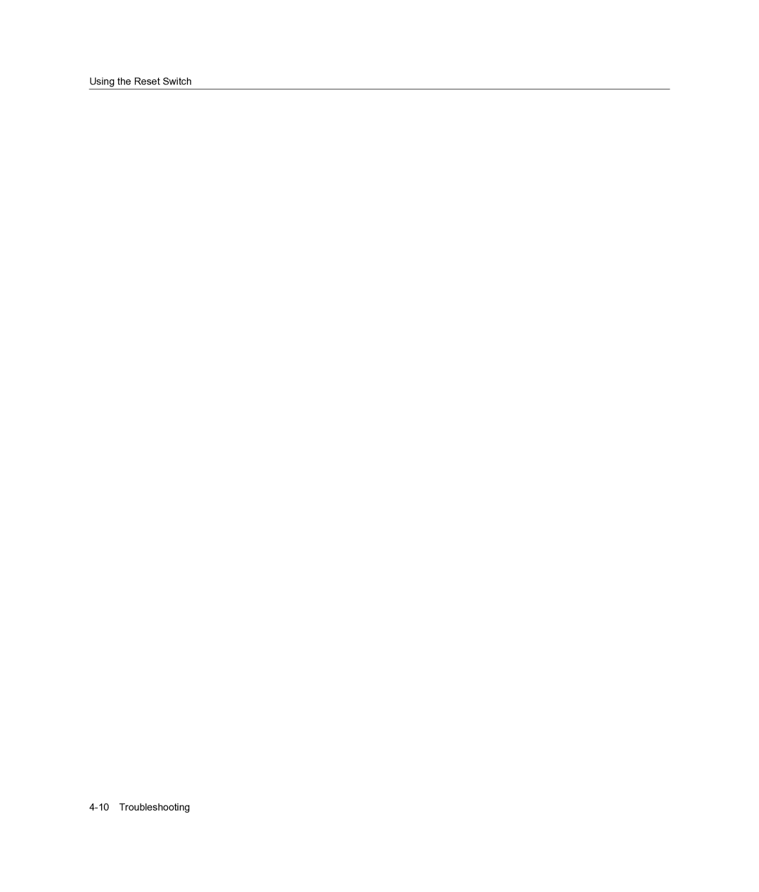 Enterasys Networks C3G124-48P, C3G124-24P manual Using the Reset Switch Troubleshooting 