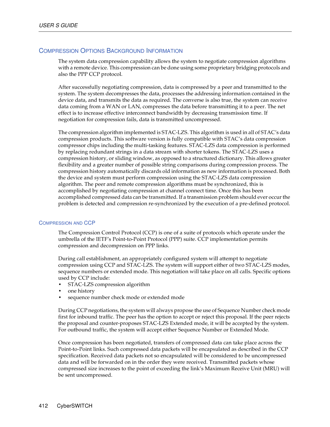 Enterasys Networks CSX6000, CSX5500, CSX7000 manual Compression Options Background Information 