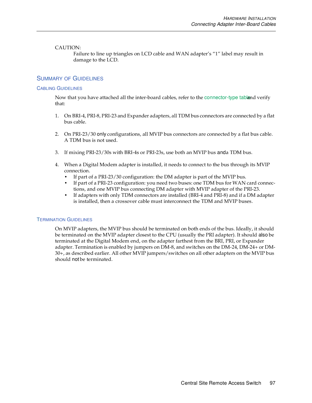 Enterasys Networks CSX6000, CSX5500, CSX7000 manual Summary of Guidelines 