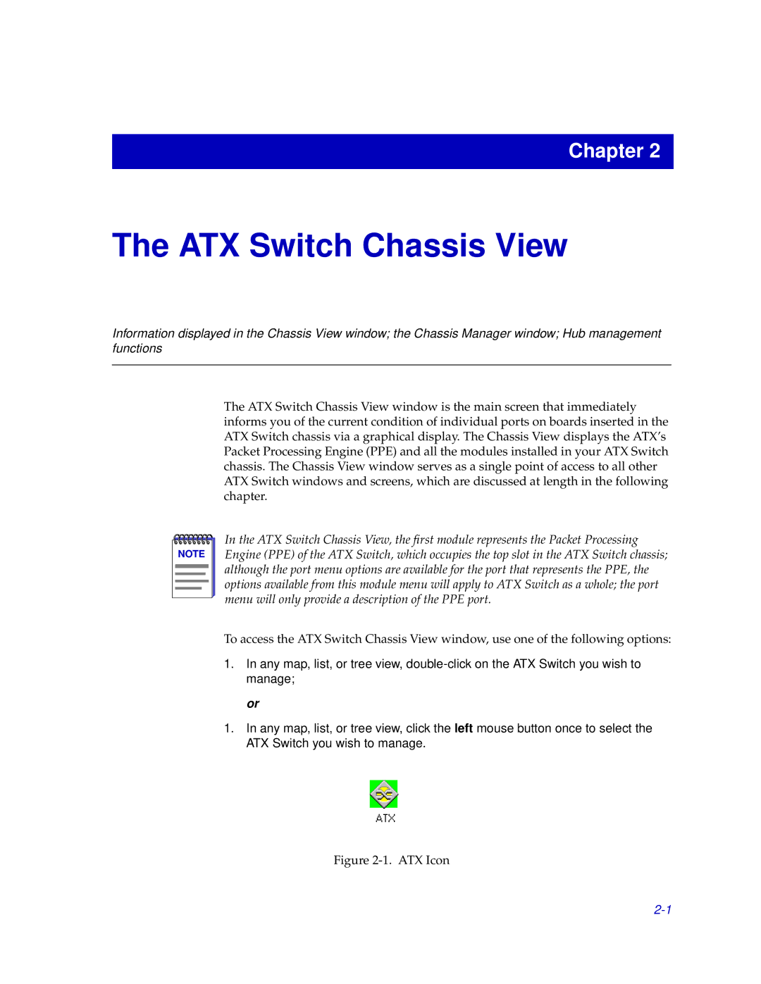 Enterasys Networks ENTERASYS ATX manual ATX Switch Chassis View 